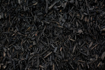 What is black mulch dyed with?